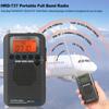 HRD-737 przenośny odbiornik radiowy pełnopasmowy, pasmo lotnicze FM/AM/SW/CB/Air/VHF, pasmo światowe z wyświetlaczem LCD i budzikiem