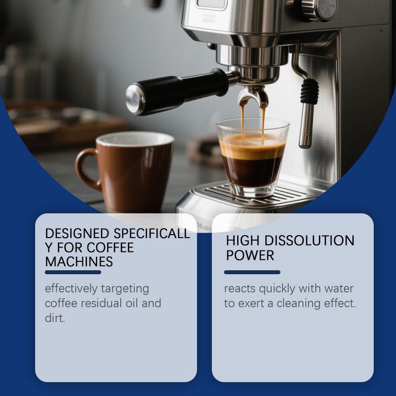 Espresso Coffee Machine Milk System Cleaning Tablets Strong Cleaner for Household and Commercial Daily Use