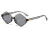 Semi Rimless Irregular Shape Sunglasses Lightweight Frame UV Protection Lens Stylish Design Suitable for Outdoor Activities and Daily Wear