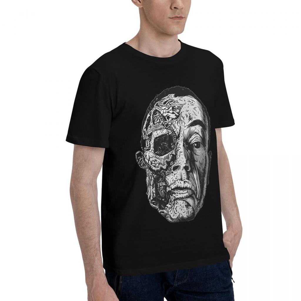 Gus Gustavo Fring Half Skull Face Funny Punk 100 Cotton Casual Breathable Confortable T Shirt Funny Ugus TShirts Mens Wear