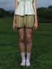 KIJUN Betta Shorts Olive Beige Stripe