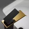 KAWAL Luxury Antique Design Basin Faucet Black Golden Waterfall Bathroom Mixer Modern Deck Mounted Basin Faucet