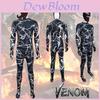 Venom Cosplay Kostüm für Kinder mit Polyesterstoff für Rollenspiele und Halloween