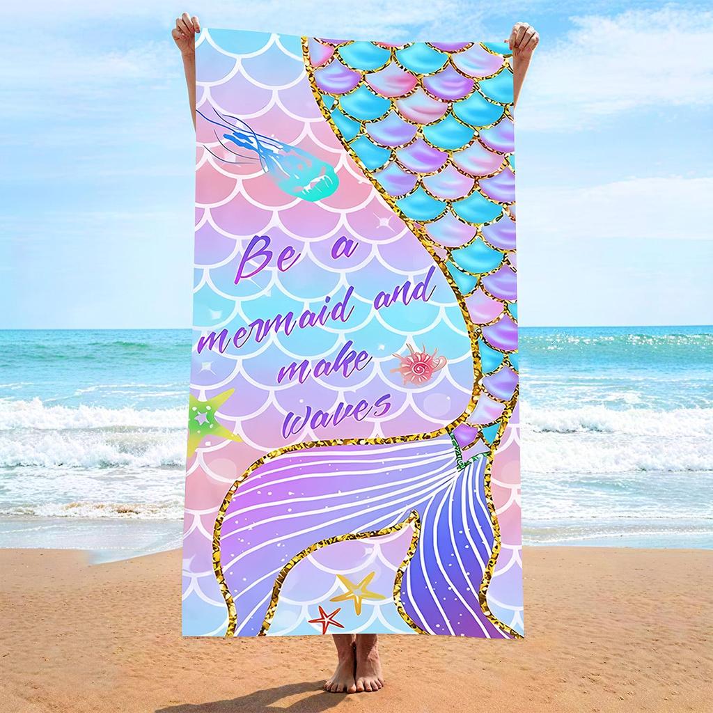 70x140 Microfiber Custom Printed Beach Towel - Absorbent & In Stock