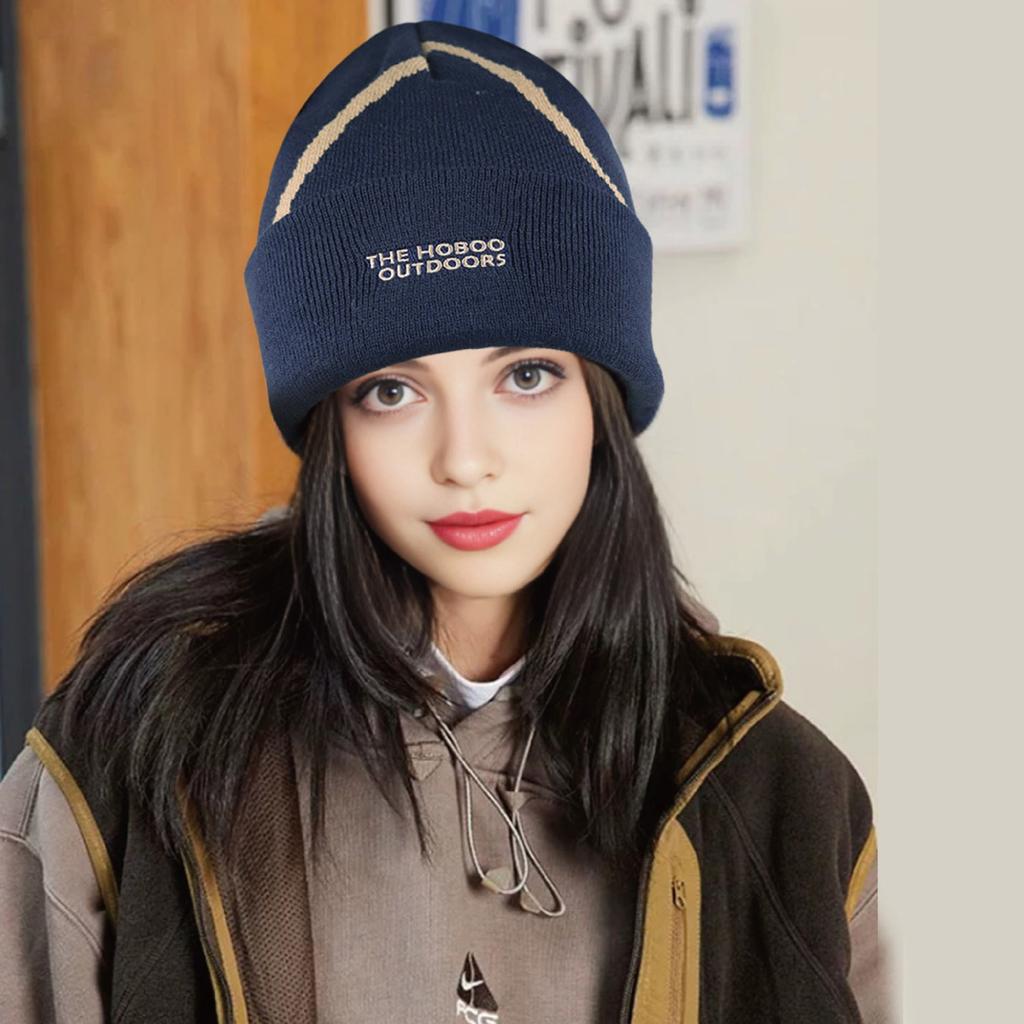 Outdoor Mountaineering Warm and Cold Jacquard Wool Hat Women's Knitted Hat Men's Ear Protection Hat Cold Hat New Winter