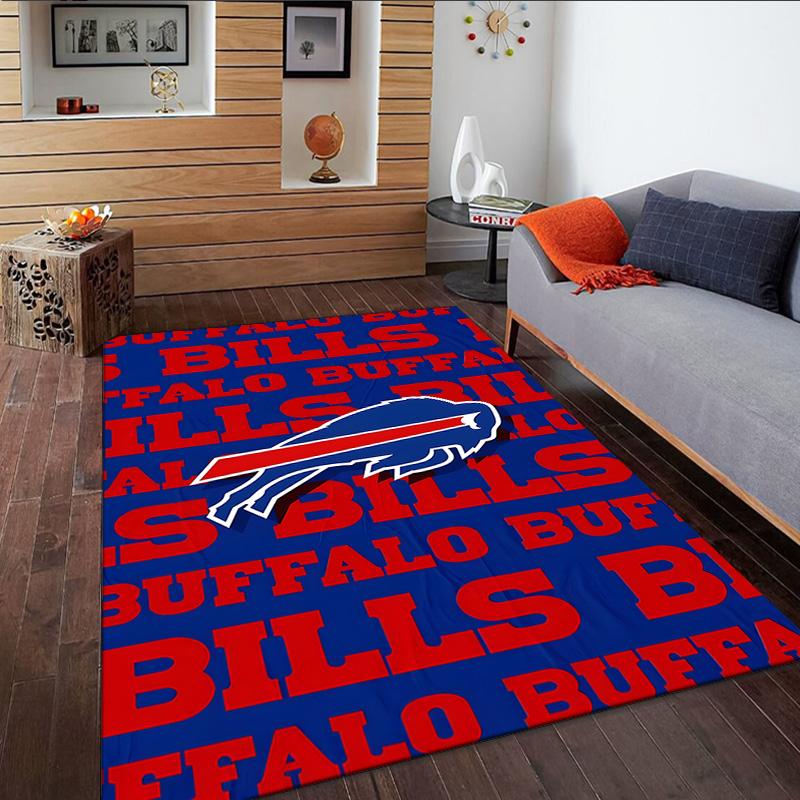 Buffalo Basketball Logo Carpet, Kitchen Rugs, Yoga Mat, Non-Slip Mats, Rug for Bathroom, Living Room Bedroom, Camping Rugs Christmas Gift