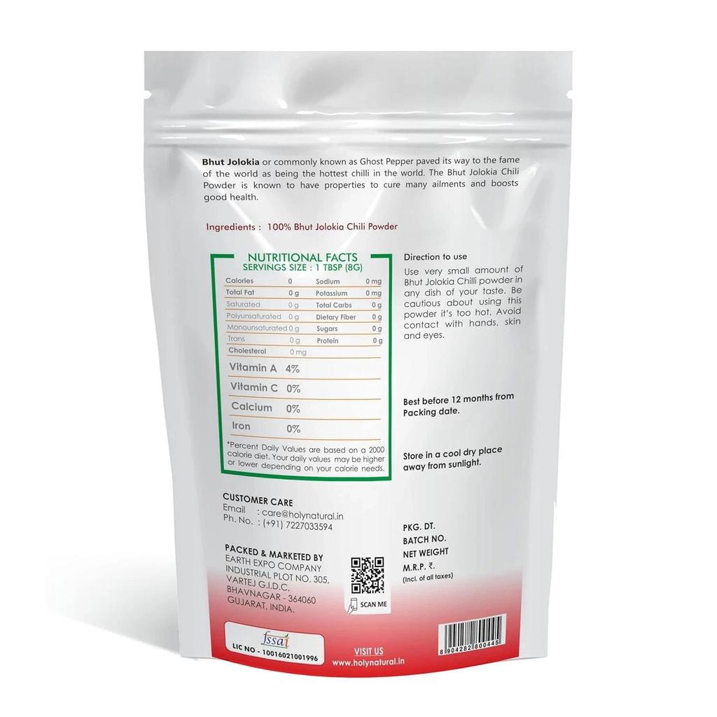 Holy Natural Bhut Jolokia Powder, Oven Dried 100gm