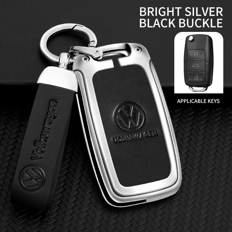 

For VOLKSWAGEN Car Zinc Alloy Key Case Cover Car KeyChain Metal Key Shell For Volkswagen VW Polo Tiguan Golf 4 5 Jetta Beetle Sc