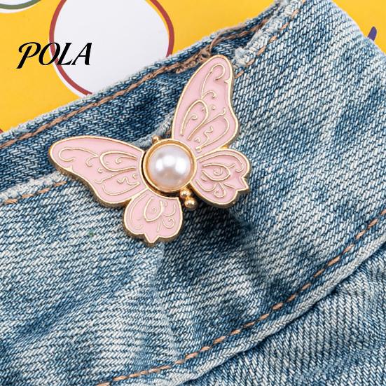 Fashion Waist Cinching Pin Tightener Butterfly Pins, No-Sew Pants Tighteners, Removable Easy Size Adjuster Pins for Loose Jeans Skirts Dresses