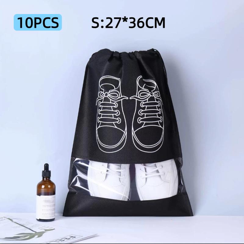 Non-Woven Shoes Bag Waterproof Dustproof Travel Bag Portable Drawstring Bag For Shoes Storage
