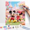 Disney Mickey and Minnie Mouse Candy Castle Oil Painting by Numbers Art Kit. Handmade Diy Painting Home Decoration Gifts