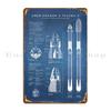 Spacex Crew Dragon Spacecraft And Falcon 9 Rocket Blueprint Metal Plaque Designs Mural Club Bar Garage Club Tin Sign Poster