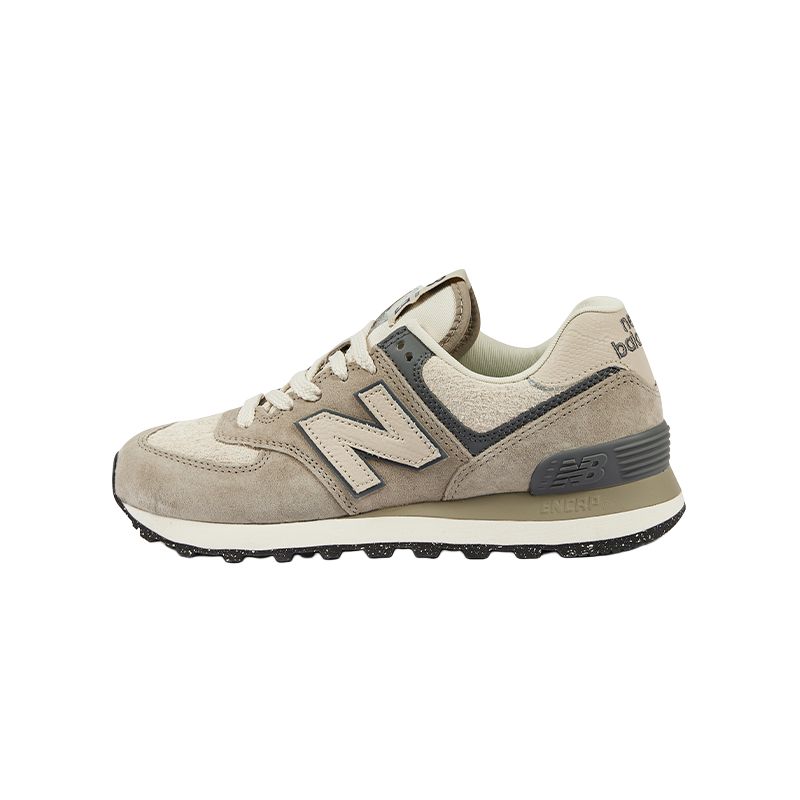 New Balance Nb 574 Cow Split Leather Pigskin Versatile Comfortable Low-Top Lifestyle Casual Shoes Women sneaker Light-Brown WL574WAP