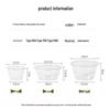 HANDUNYOU Disposable 2-Compartment Lunch Box with Lid