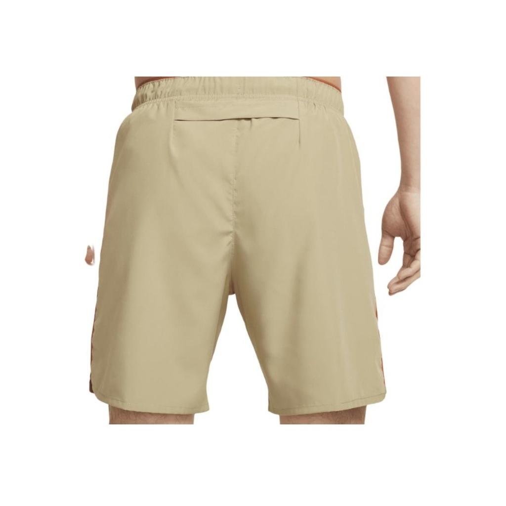 Nike Dri-FIT Challenger Letter Print Mens Breathable Sports Training Color Block Straight Leg Shorts Men shorts Olive-Green DX0915-276