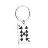 Creative Stainless Steel Poker Pendant: Ace To King of Spades Keychain Backpack Charm