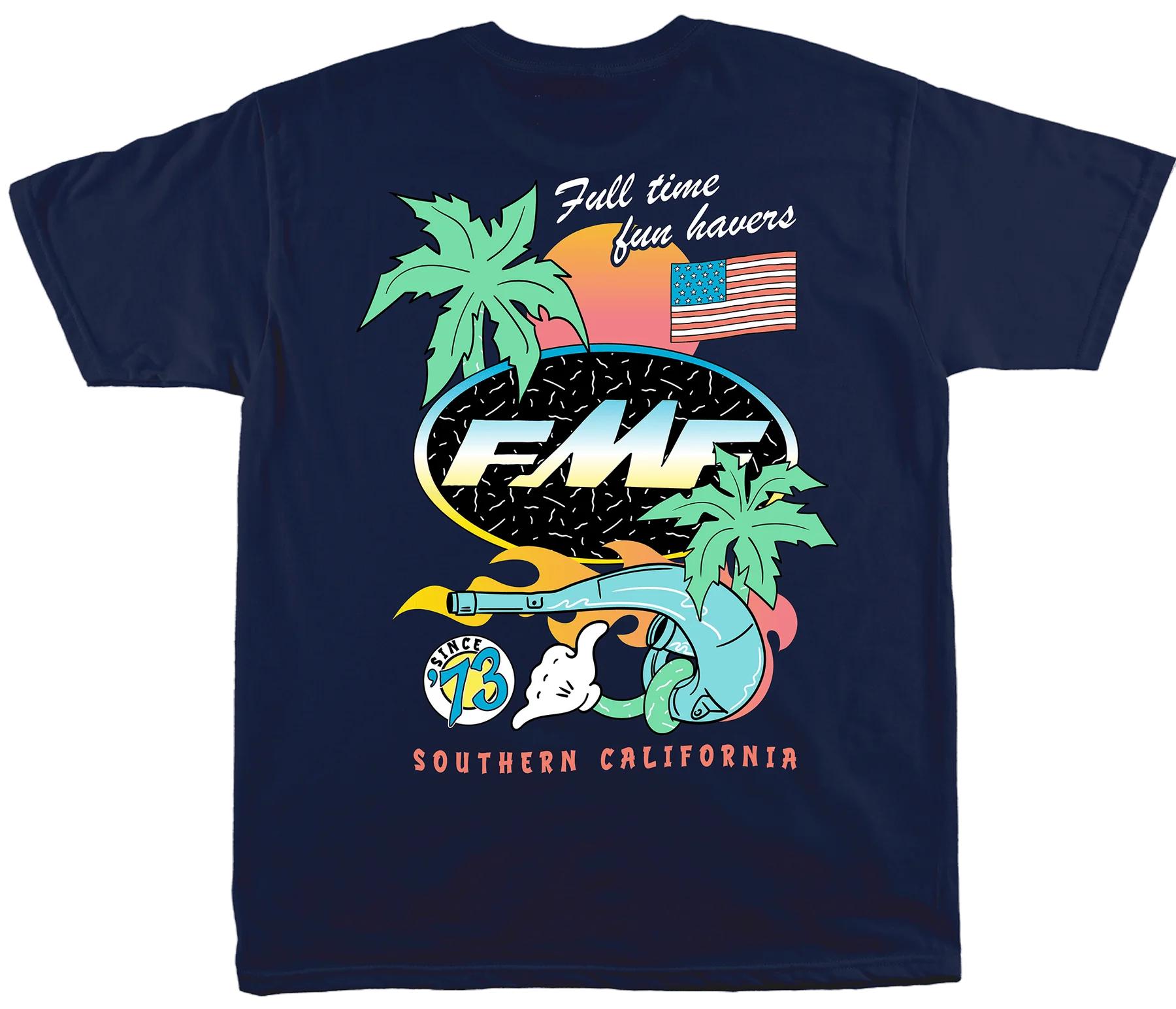 

2026 Новая мужская футболка Женская DAY GLO TEE Футболка FMF Racing Ретро футболка с коротким рукавом Мужская уличная футболка 4XL