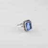 Tanzanite Gemstone 925 Sterling Silver Handmade Women's Jewelry Promise Ring For Gift RR-74-11