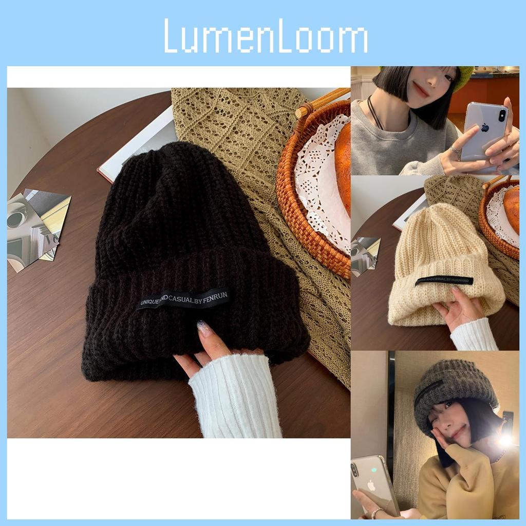 Stylish Elegant And Womens Knit Beanie Warm Cotton Hat With Trendy Letter Design