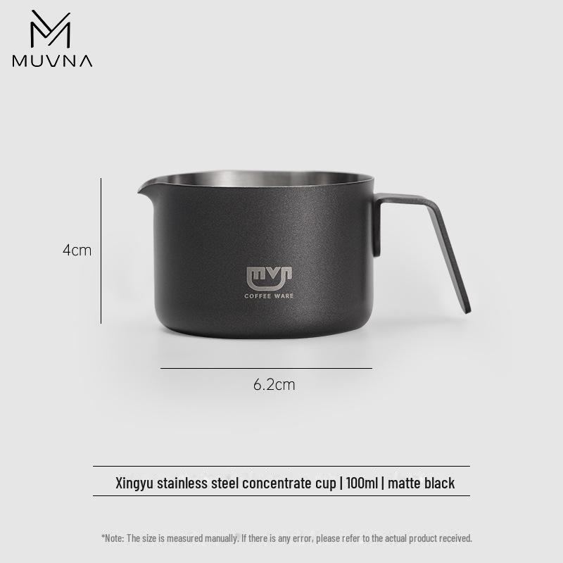 MUVNA Murwina Italian Xingyu Stainless Steel Espresso Cup, 100ml with Scale.