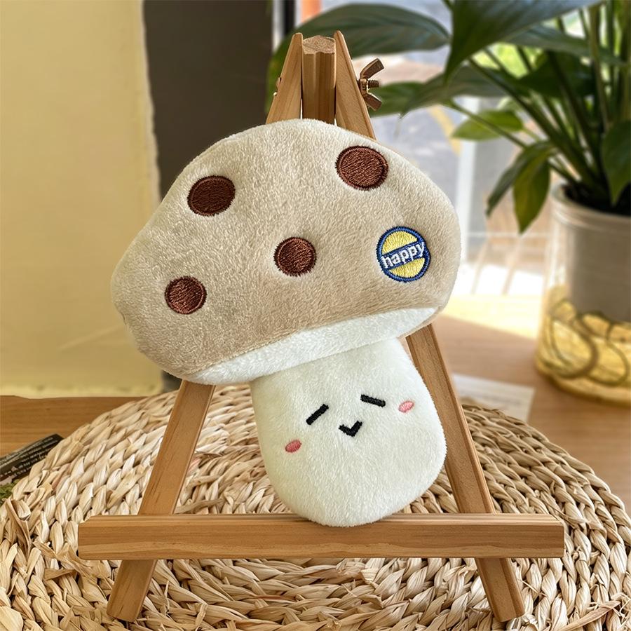 Korean Style Plush Coin Purse & Keychain - Breakfast Food Design, Large Capacity Pencil Case, Portable Storage Bag