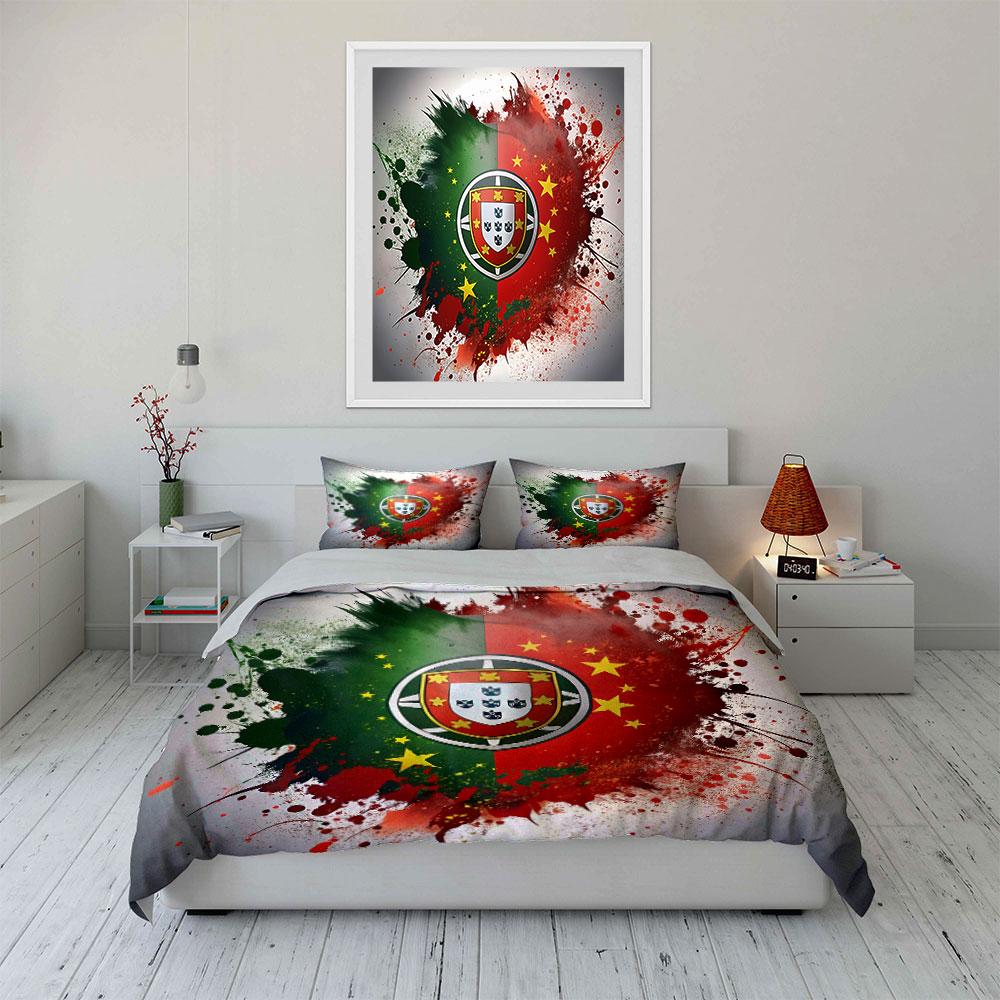 "Portugal Flag Themed Bedding" Bedding Duvet Cover Set Duvet Cover Pillowcases  (1 * Duvet Cover 2 * Pillowcases, without duvet insert)