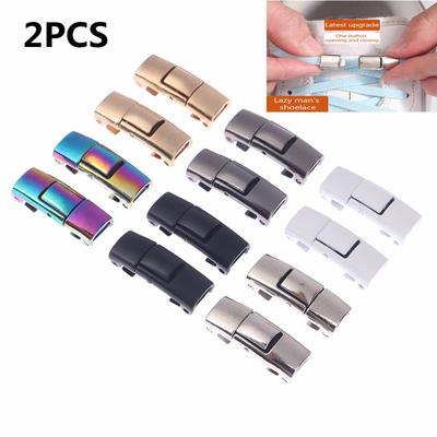2Pcs/Set Lazy Shoelace Buckle No Tie Lock Shoe Laces Clasps Fixed Artifact