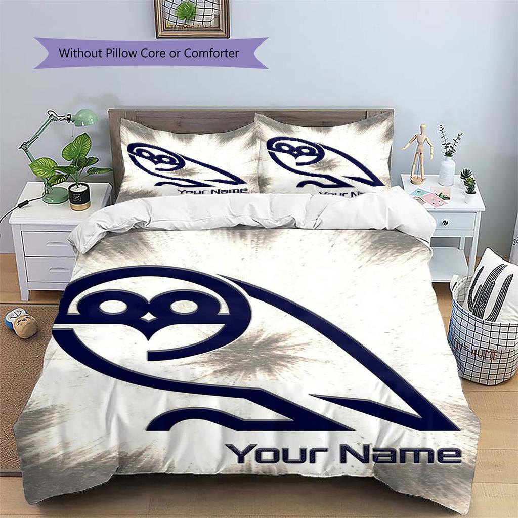 Sheffield Wednesday Football Club Custom Name Pattern Bedding,Quilt Set Quilt Cover Pillowcase Home Birthday Gift(1 * Duvet Cover + 2 * Pillowcase, Wi