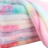 0.5/1/2 Yard Tie Dye Imitation Rabbit Faux Fur Fabric Plush Fabric for Winter Coats Scarves Blankets DIY Clothing Sewing Fabrics