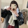 Autumn and Winter Wool Blended Korean Solid Color Versatile Knitted Scarf Soft Warm and Simple New Style Scarf