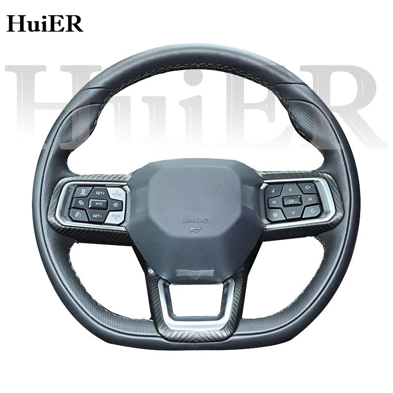 DIY Hand Sewing Car Steering Wheel Cover for Ford Mustang 2026 2026 2026 Microfiber Leather Antiskid Interior Auto Accessories