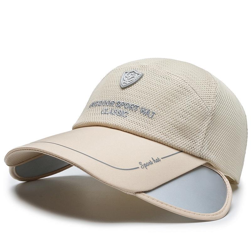 Mesh Baseball Cap with Adjustable Brim - UV Protection Breathable Unisex Outdoor Sport Hat, Classic Embroidery & Multiple Colors