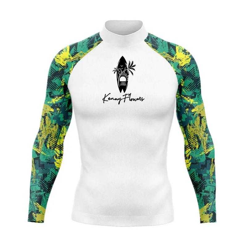 Mens Long Sleeve Rash Guard Set UV Protection Quick Dry Snorkeling Surfing Suit Beach Vacation