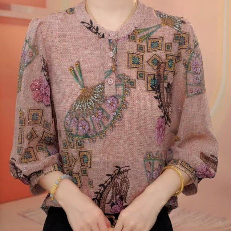 

2026 Spring/Autumn Fashionable Top for Middle-Aged & Elderly Women: Age-Reducing, Stylish, and Elegant Designs for a Refreshing Look. L