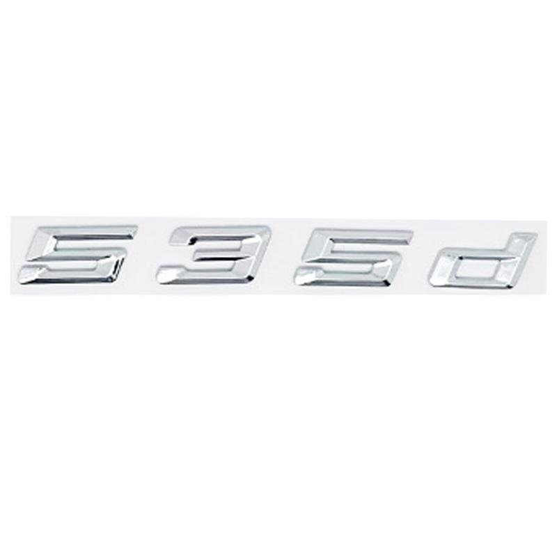 Car 3D ABS Trunk Letters Logo Badge Emblem Decal Sticker For BMW 5 Series 520d 525d 528d 530d 535d 540d E39 E60 E61 F10 F11 G30