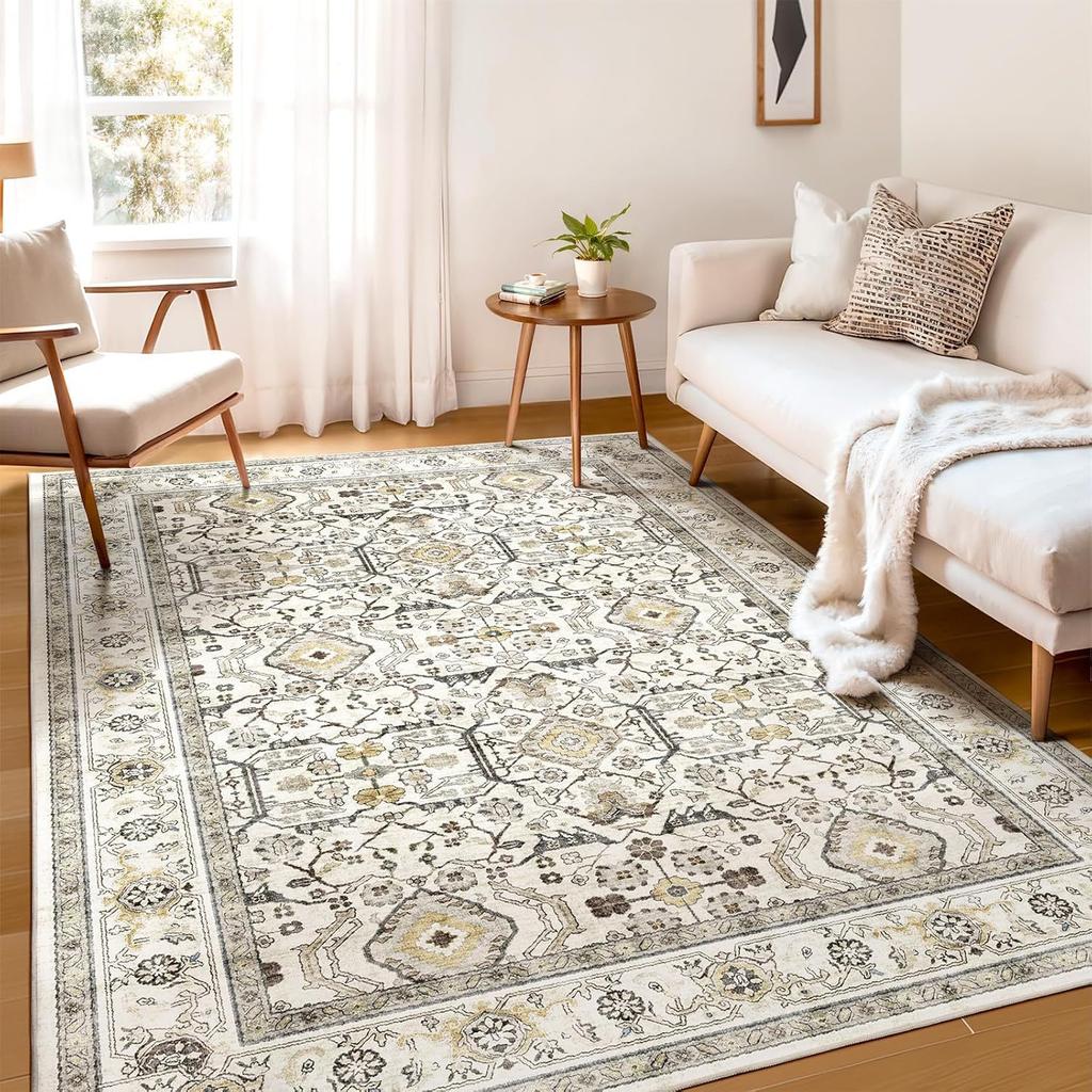 Crystal Velvet Carpet Living Room Bedroom Ethnic Style Dirt-Resistant Retro Floor Mat Nordic Non-Slip And Dust-Proof Floor Mat