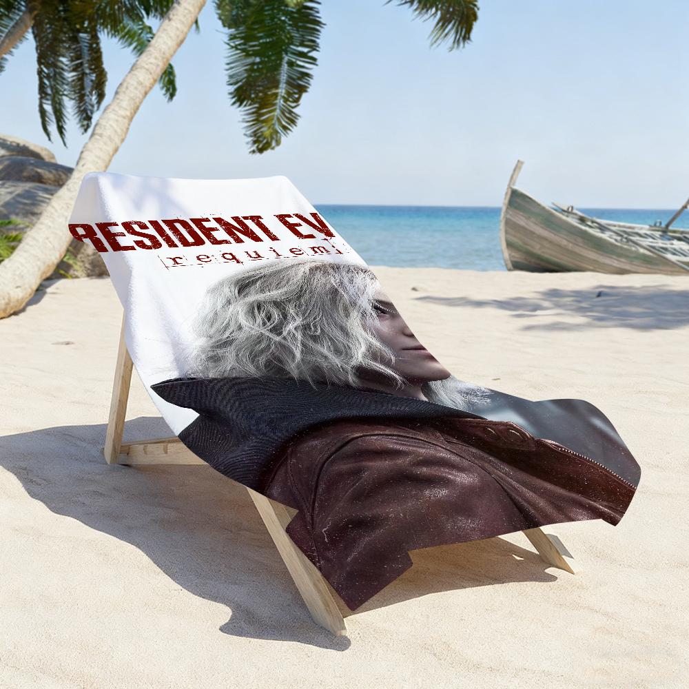 Classic Game R-Resident E-Evil Requiem Towel Soft Pool Gift For Travel Gym Shower Camping Quick Dry Sports Large Beach Towels