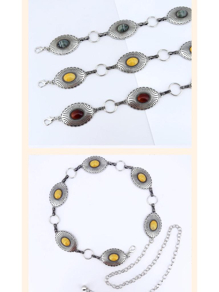 Catena da vita turchese bohémien vintage - Accessorio da donna in stile etnico