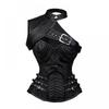 Damen Übergröße Leder Korsett Bustier Steampunk Kleidung Oberteil Vintage Oberbekleidung Piraten Kostüm