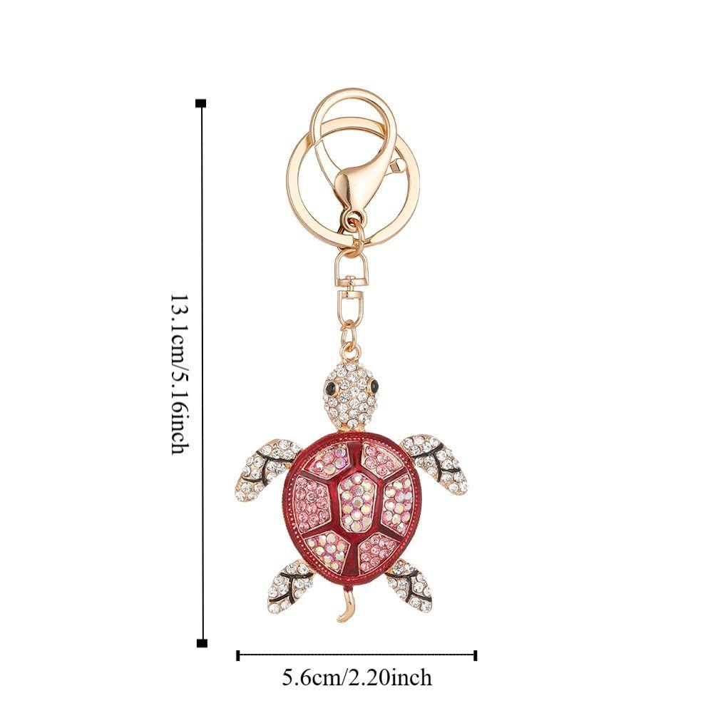 Good Fortune Turtle Keychain Colorful Hanging Pendant Exquisite Key Ring Holder  Car Key Pendant