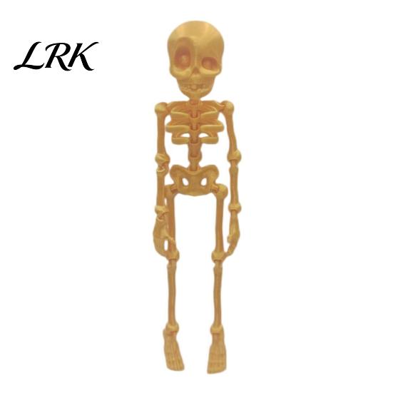 Spooky Fridge Magnet 3D Printed Skeleton Refrigerator Magnet, Poseable Figurine with Movable Joint Joints, Halloween Gothic Decoration