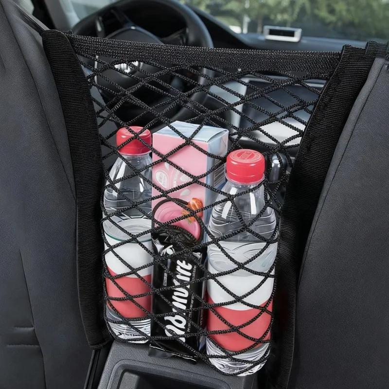 Car Blocking Mesh Auto Seat Seat Back Storage Universal Motorcycle Helmet Luggage Net Car Inter-seat Storage Mesh Pocket