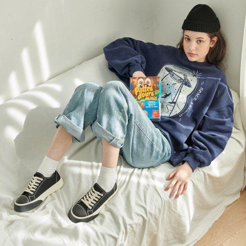 [SKONO] Standard by Basic Canvas Sneakers / Black White SVL1795ST13