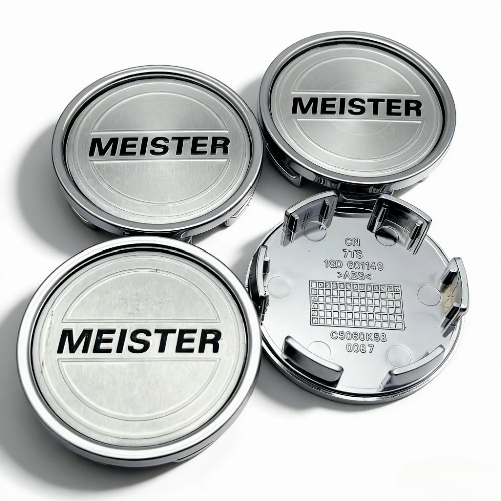 4pcs JDM W WORK MEISTER Logo Emblem Car Wheel Center Caps 58MM Clips 53MM Wheels Hub Cap Rim Hubcaps Dust Cover Car Accessories