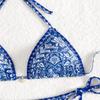 European & American Print Lace-up Bikini Swimsuit - 2025 Sexy Beachwear for Women