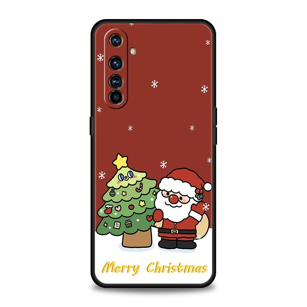 Funny Cartoon New Year Christmas Case For Realme 12 11 10 9 8 5G 7 6 GT5 GT3 Pro C21 C25 C35 For Realme GT Neo 2 3 3T 5 Cover