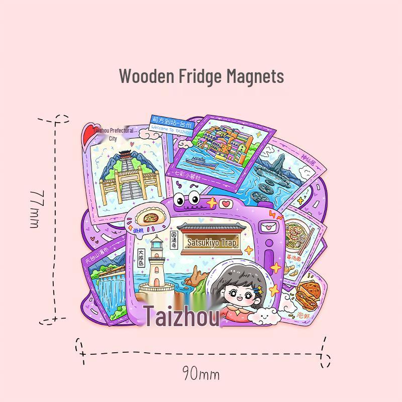 

Zhejiang Taizhou Creative Wooden and Metal City Magnet Souvenir