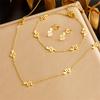 Gold Snake Station Jewelry Set Necklace Bracelet and Earrings