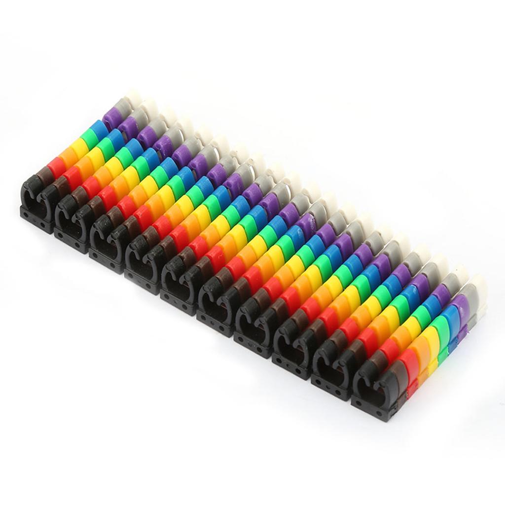 Etichetta per numero digitale, tubo, filo, marcatore per cavi, colorato (100 Pezzi 4mm²)