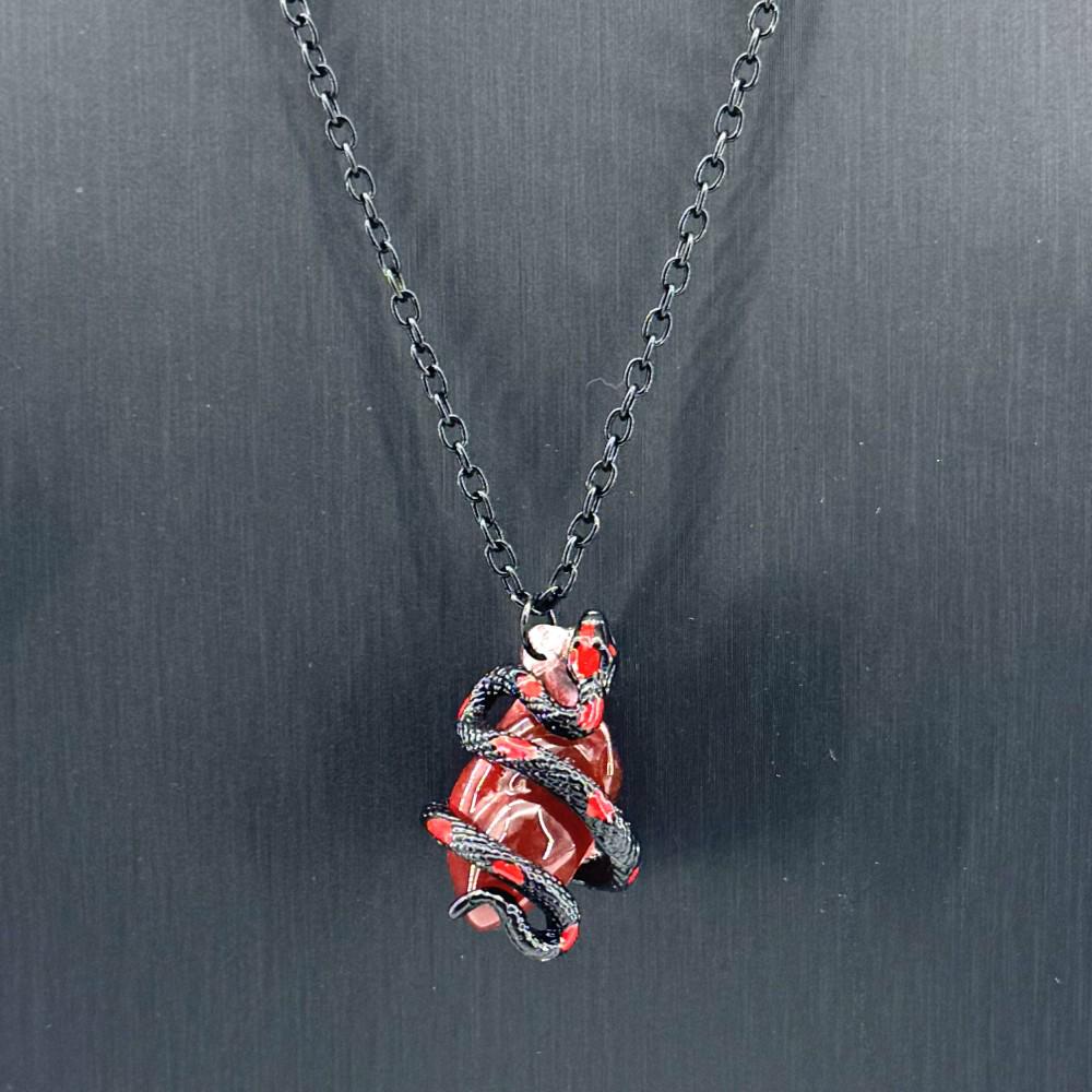 Европейский и американский стиль Сердце и Змея Парные Ожерелья - Хэллоуин Персонализированная Преувеличенная Дизайн Ключица Цепочка чёрный